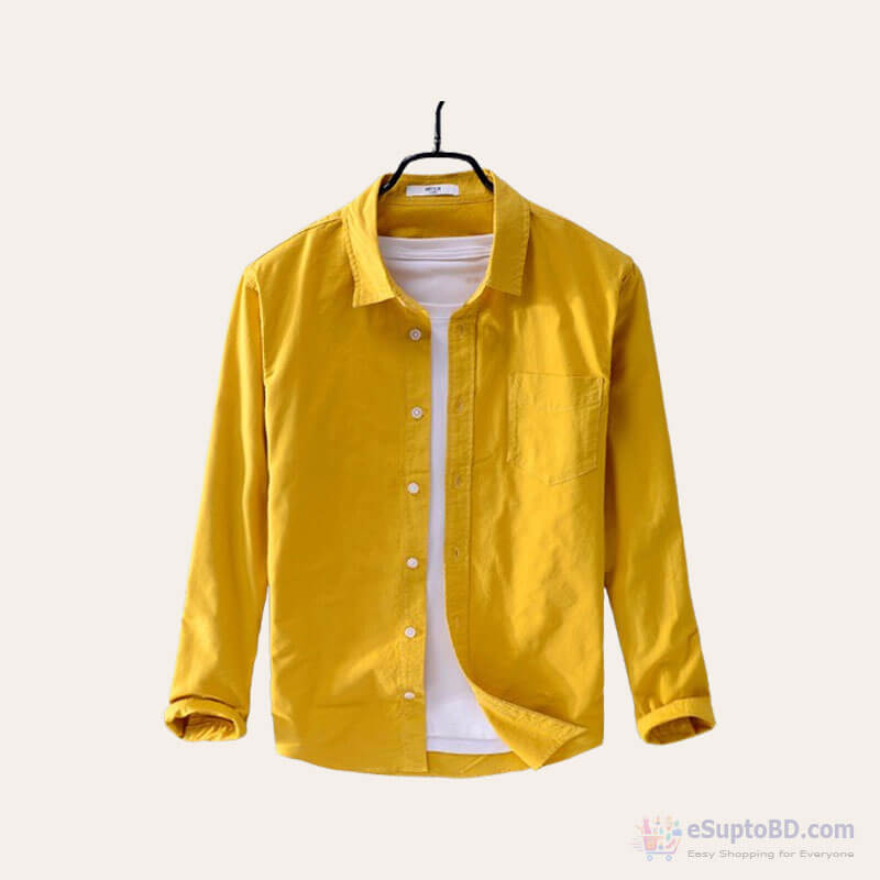 নতুন স্টাইলের সুতির লম্বা হাতা ক্যাজুয়াল শার্ট